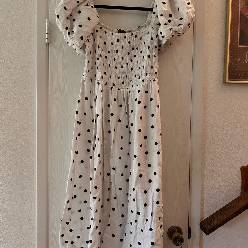 New Look Black and White Polka Dot Top
